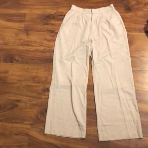 A&F High Waisted Wide Leg Pants Beige in Small
